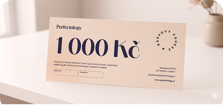 Dárkový poukaz Perfectology s hodnotou 1 000 Kč
